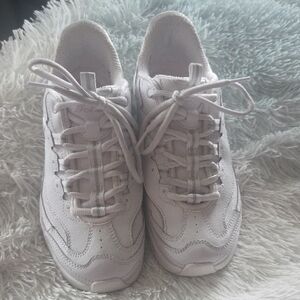 Skechers Slip-Ins Women's All-White Lace-Up Sneakers